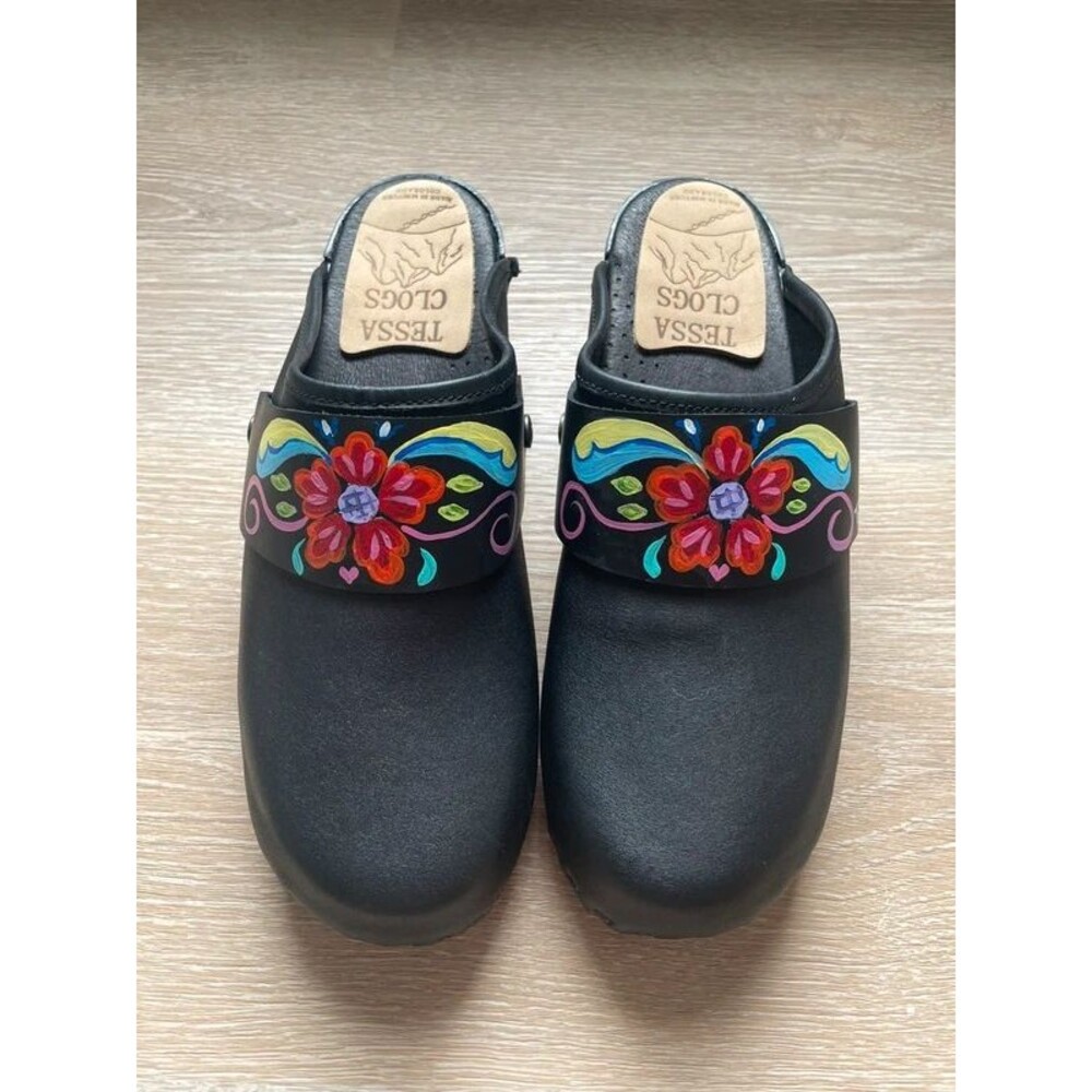 Hand Painted Floral Tessa Clogs